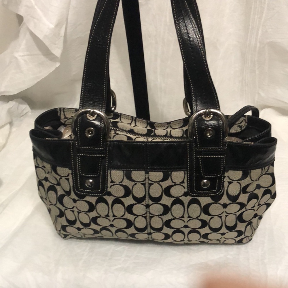 Coach Signature Canvas Shoulder Bag - Picture 6 of 12